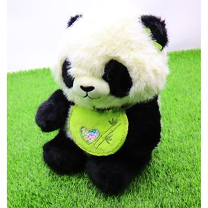 عروسک پولیشی اورجینال پاندا با پیشبند 30 سانتی_عروسک