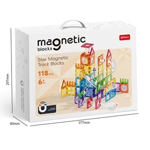 اسباب بازی ساختنی تایل مگنتی 118 قطعه مدل 10061 Magic Magnetic Blocks_لگو