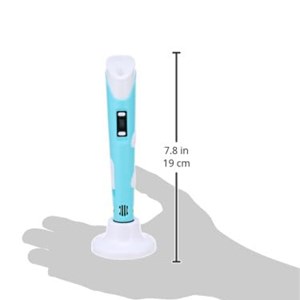 قلم طراحی سه بعدی با نمایشگر LCD و 3 عدد فیلامنت PLA رنگ آبی_ اسباب بازی علمی