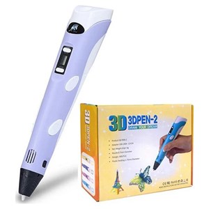 قلم طراحی سه بعدی با نمایشگر LCD و 3 عدد فیلامنت PLA رنگ بنفش_اسباب بازی علمی