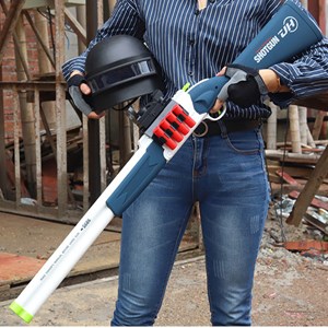 تفنگ اسباب بازی دولول پوکه پران تیر اسفنجی مدل Soft Bullet Toy Gun 2027_تفنگ اسباب بازی