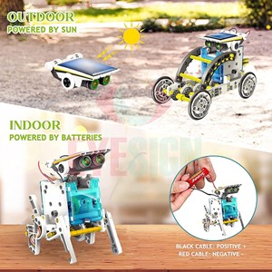 اسباب بازی ساختنی ربات خورشیدی در 13 مدل مختلف ربات SOLAR ROBAT 13 IN 1 KIT_لگو