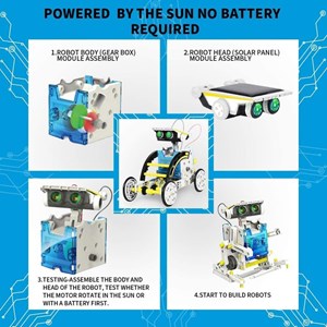 اسباب بازی ساختنی ربات خورشیدی در 13 مدل مختلف ربات SOLAR ROBAT 13 IN 1 KIT_لگو