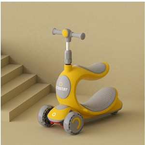 اسکوتر سه چرخه چند کاره SCOOTER 3 in 1 با چرخ های چراغدار ژله ای_اسکوتر