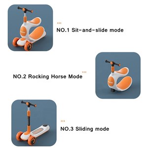 اسکوتر سه چرخه چند کاره SCOOTER 3 in 1 با چرخ های چراغدار ژله ای_اسکوتر