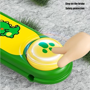 اسکوتر 3 کاره صندلی دار تاشو با 5 چرخ چراغدار و موزیکال رنگ قهوه ای_اسکوتر