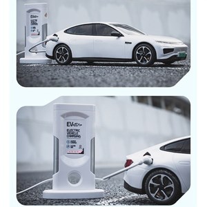 ماشین کنترلی E7 موزیکال و چراغدار با ایستگاه شارژ کد 003-725 رنگ سفید_ماشین کنترلی