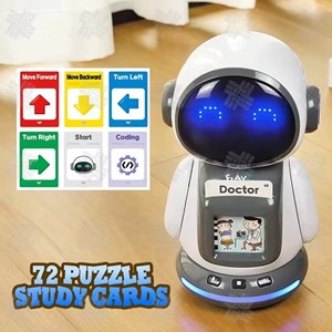 ربات اسباب بازی هوشمند آموزشی 72 کارته با ضبط و پخش صدا_ربات اسباب بازی