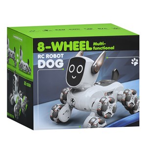 ربات اسباب بازی سگ کنترلی هوشمند با هشت‌ چرخ و چرخش 360 درجه مدل JJRC Q193_ربات اسباب بازی