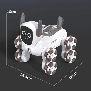 ربات اسباب بازی سگ کنترلی هوشمند با هشت‌ چرخ و چرخش 360 درجه مدل JJRC Q193_ربات اسباب بازی