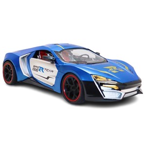 ماشین کنترلی شارژی اسپرت مقیاس 1:10 چراغدار رنگ آبی کد 0855_ماشین کنترلی