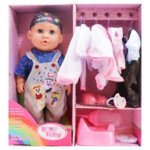 عروسک نوزاد بیبی توبی موزیکال 6 کاره مدل baby toby baby 6 fumctions_عروسک