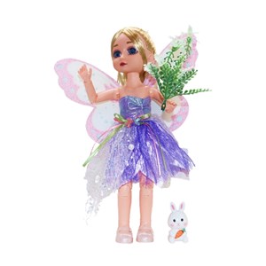 عروسک باربی تمام مفصلی 30 سانتی با لباس فرشته کد 161_عروسک