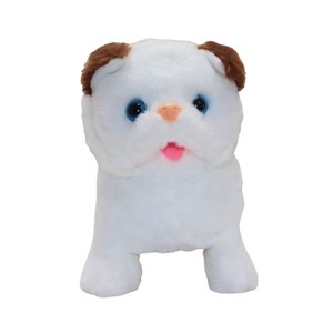 گربه خانگی به همراه قفس و وسایل آرایشی رنگ سفید قهوه ای کد 1062_عروسک رباتیک