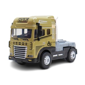 ماشین تریلی فلزی موزیکال با چراغ روشن و کانکس بازشو_ماشین اسباب بازی