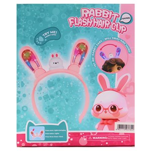 تل سر خرگوشی شارژی موزیکال چراغدار با گوش‌ های متحرک مدل 85039_کیف و اکسسوری