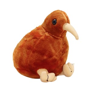 عروسک پولیشی اورجینال پرنده کیوی رنگ قهوه ای 20 سانتی_عروسک