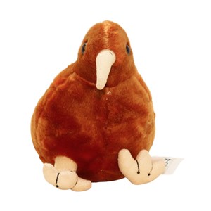 عروسک پولیشی اورجینال پرنده کیوی رنگ قهوه ای 20 سانتی_عروسک