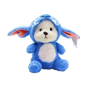 عروسک پولیشی اورجینال خرس کلاه دار آبی 26 سانتی_عروسک