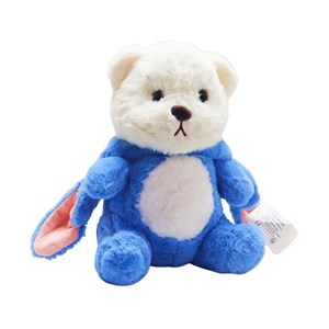 عروسک پولیشی اورجینال خرس کلاه دار آبی 26 سانتی_عروسک