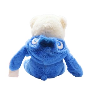 عروسک پولیشی اورجینال خرس کلاه دار آبی 26 سانتی_عروسک