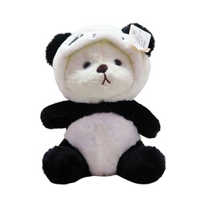 عروسک پولیشی اورجینال خرس کلاه دار مشکی 26 سانتی_عروسک