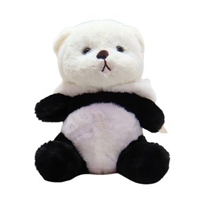 عروسک پولیشی اورجینال خرس کلاه دار مشکی 26 سانتی_عروسک