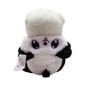 عروسک پولیشی اورجینال خرس کلاه دار مشکی 26 سانتی_عروسک