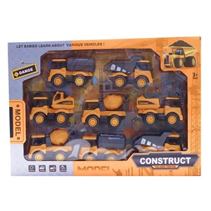 ماشین های اسباب بازی ساختمان سازی مجموعه 8 عددی مدل CONSTRUCT 168_ماشین اسباب بازی