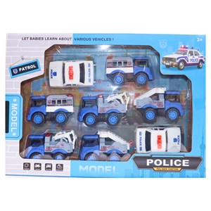 ماشین های اسباب بازی پلیس مجموعه 8 عددی مدل POLICE 168_ماشین اسباب بازی