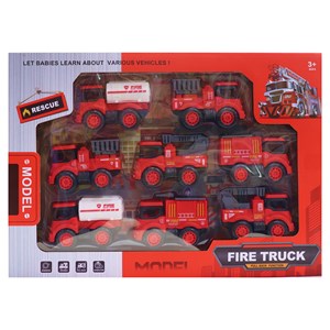 ماشین های اسباب بازی آتش نشانی مجموعه 8 عددی مدل FIRE TRUCK 168_ماشین اسباب بازی