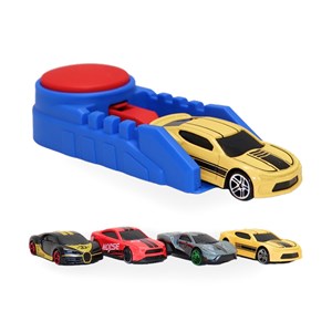 ست ماشین مسابقه ای فلزی با پرتابگر مجموعه 4 عددی مدل 2853_1 Alloy Car Catapult_ ماشین اسباب بازی