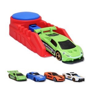 ست ماشین مسابقه‌ ای فلزی با پرتابگر مجموعه 4 عددی مدل 2853_4 Alloy Car Catapult_ماشین اسباب بازی