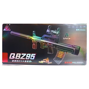 تفنگ اسباب بازی تک تیرانداز پوکه پران تیر اسفنجی با دوربین مدل QBZ95 D020_تفنگ اسباب بازی