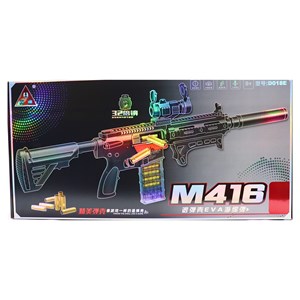 تفنگ اسباب بازی تک تیرانداز پوکه پران تیر اسفنجی با دوربین مدل M416 D018_تفنگ اسباب بازی