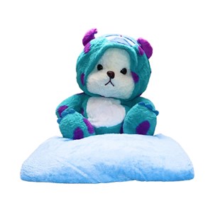 عروسک پولیشی اورجینال خرس سالیوان پتو دار_عروسک