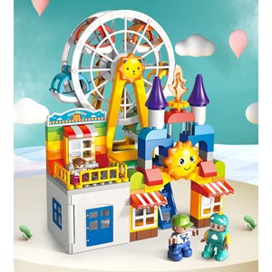 لگو دوپلو دو حالته شهربازی و چرخ و فلک 182 قطعه مدل LXA919_لگو