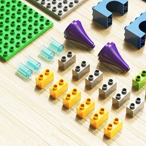 لگو دوپلو دو حالته شهربازی و چرخ و فلک 182 قطعه مدل LXA919_لگو