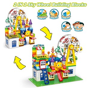 لگو دوپلو دو حالته شهربازی و چرخ و فلک 182 قطعه مدل LXA919_لگو