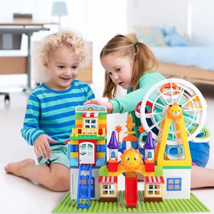 لگو دوپلو دو حالته شهربازی و چرخ و فلک 182 قطعه مدل LXA919_لگو