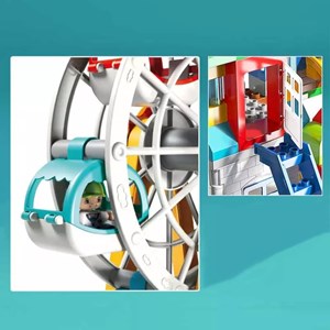 لگو دوپلو دو حالته شهربازی و چرخ و فلک 182 قطعه مدل LXA919_لگو