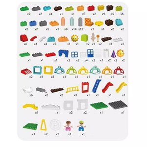 لگو دوپلو دو حالته شهربازی و چرخ و فلک 182 قطعه مدل LXA919_لگو