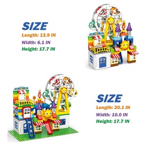 لگو دوپلو دو حالته شهربازی و چرخ و فلک 182 قطعه مدل LXA919_لگو