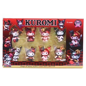 اکشن فیگور کرومی 7 سانتی مجموعه 8 عددی مدل YH1014 Kuromi_اکشن فیگور