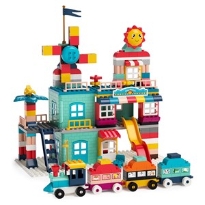 لگو دوپلو شهربازی همراه با قطار 307 قطعه مدل LXA921_لگو