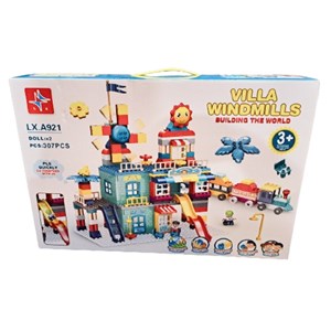 لگو دوپلو شهربازی همراه با قطار 307 قطعه مدل LXA921_لگو