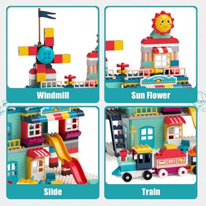 لگو دوپلو شهربازی همراه با قطار 307 قطعه مدل LXA921_لگو