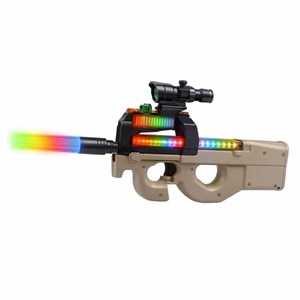 تفنگ اسباب بازی شارژی تیر ژله ای با نور LED و صدای شلیک مدل FNP90 SY509C_تفنگ اسباب بازی