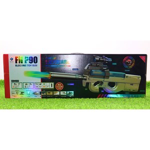 تفنگ اسباب‌ بازی شارژی تیر ژله‌ ای با نور LED و صدای شلیک مدل FNP90 SY509C_تفنگ اسباب بازی