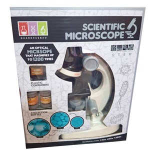 میکروسکوپ آموزشی با بزرگنمایی 100 تا 1200 برابر چراغدار مدل 1012A1_اسباب بازی علمی